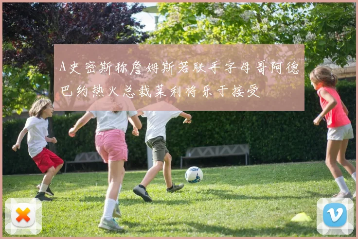 A史密斯称詹姆斯若联手字母哥阿德巴约热火总裁莱利将乐于接受